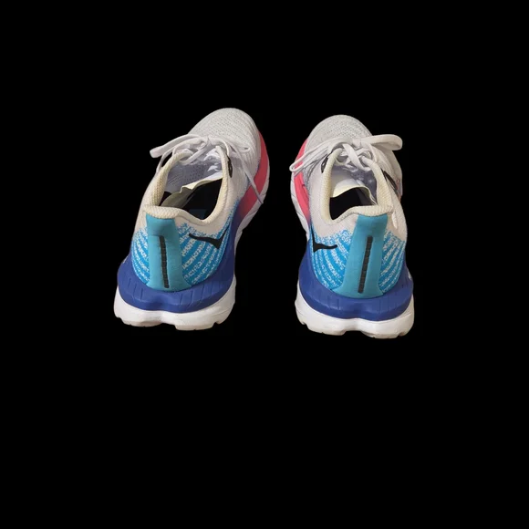 Hoka Mach 5 One One PRO Fly+ White, Pink, Blue, and Purple running shoes - Picture 3 of 4